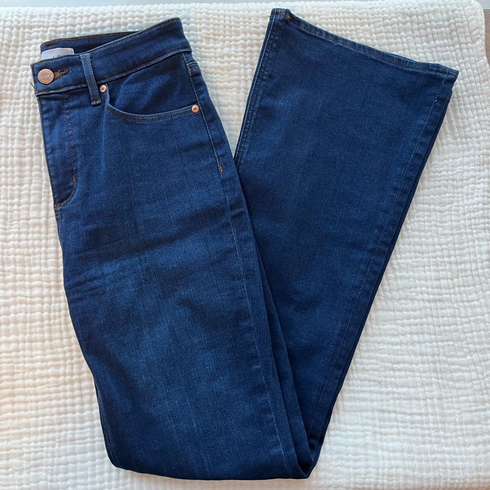 LOFT Curvy High Waist Slim Flare